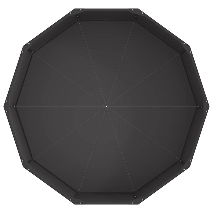 Plantekasse Sort 120 x 120 x 35 cm Stål