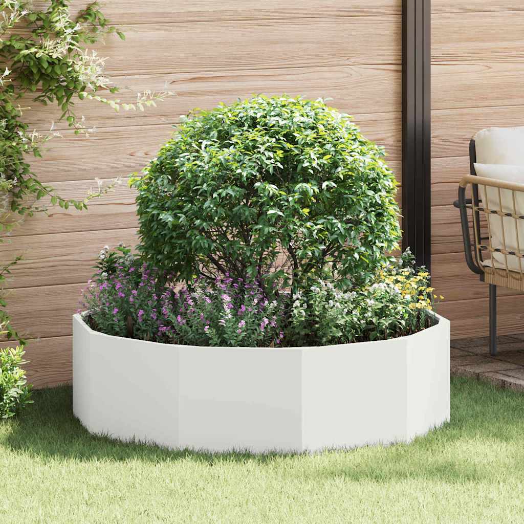 Plantekasse Hvid 120 x 120 x 35 cm Stål