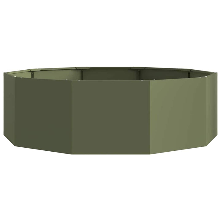 Plantekasse Oliven grøn 120 x 120 x 35 cm Stål