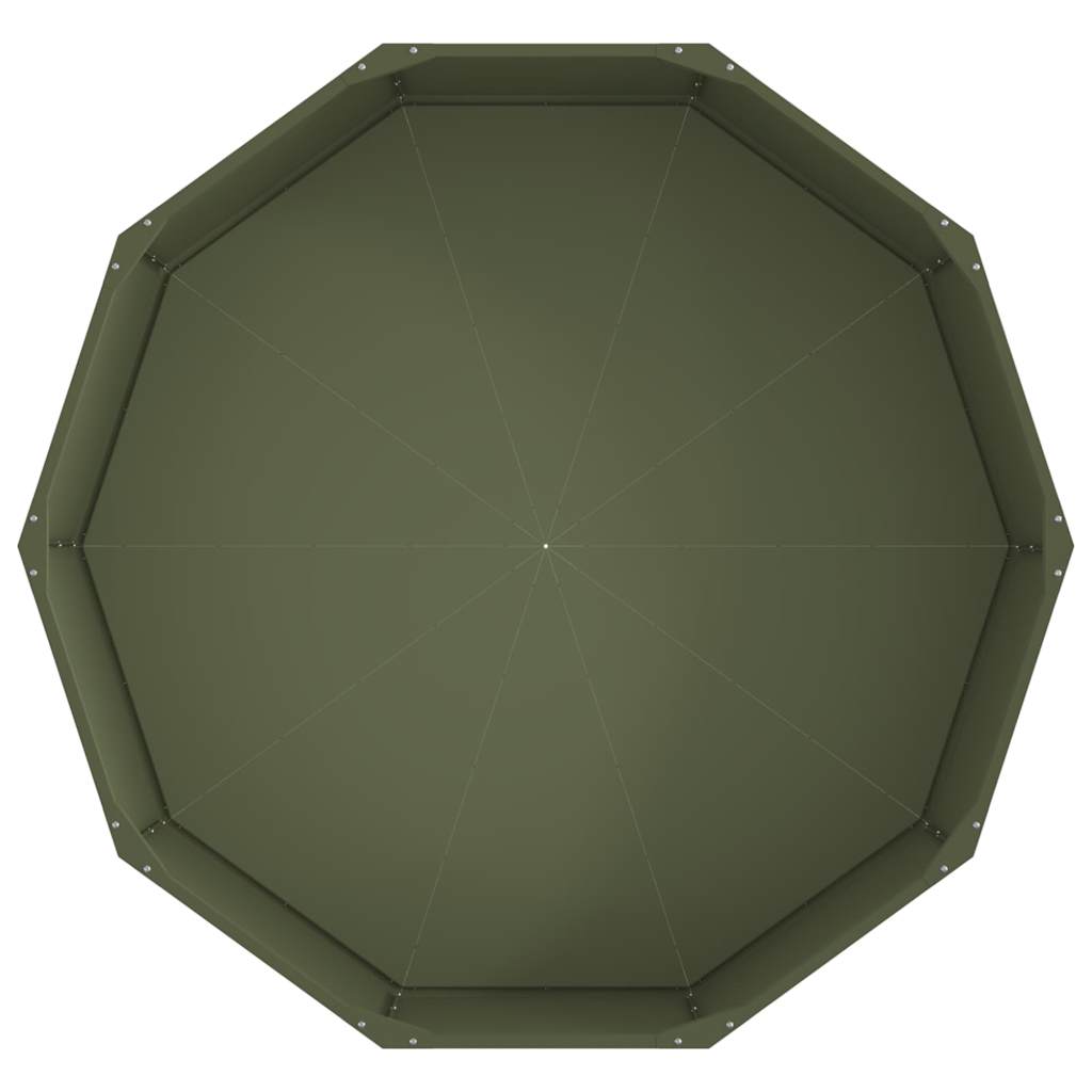 Plantekasse Oliven grøn 120 x 120 x 35 cm Stål