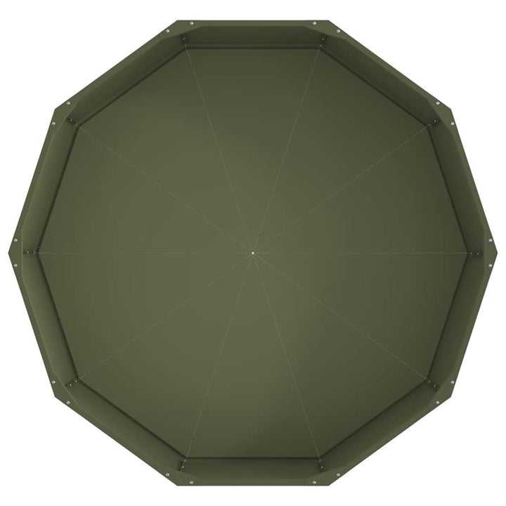 Plantekasse Oliven grøn 120 x 120 x 35 cm Stål