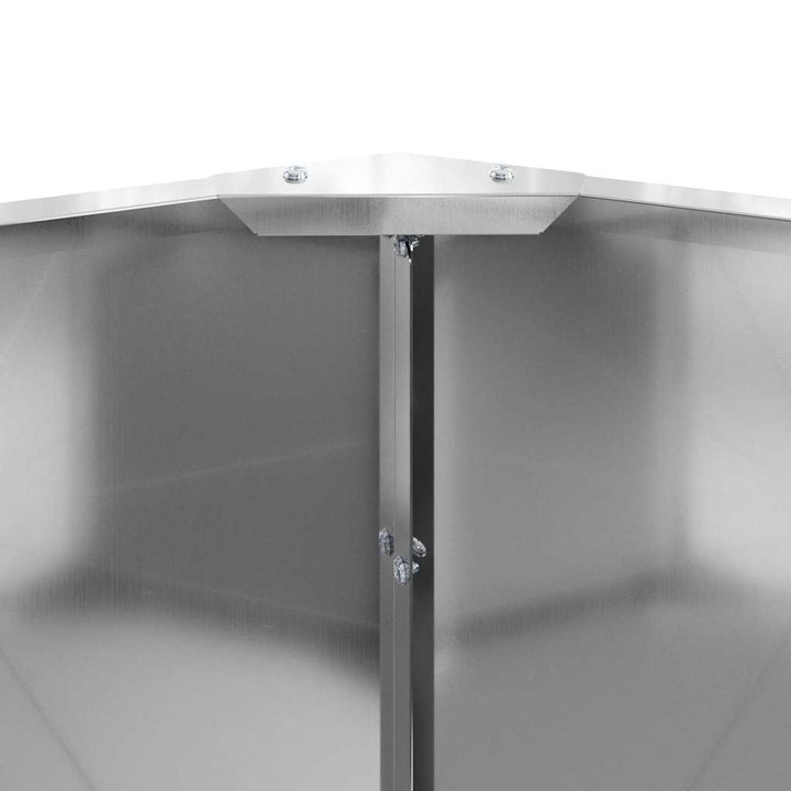 Plantekasse Sølv 120 x 120 x 35 cm Galvaniseret stål