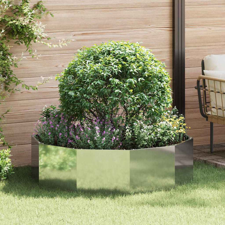 Plantekasse Sølv 120 x 120 x 35 cm Galvaniseret stål