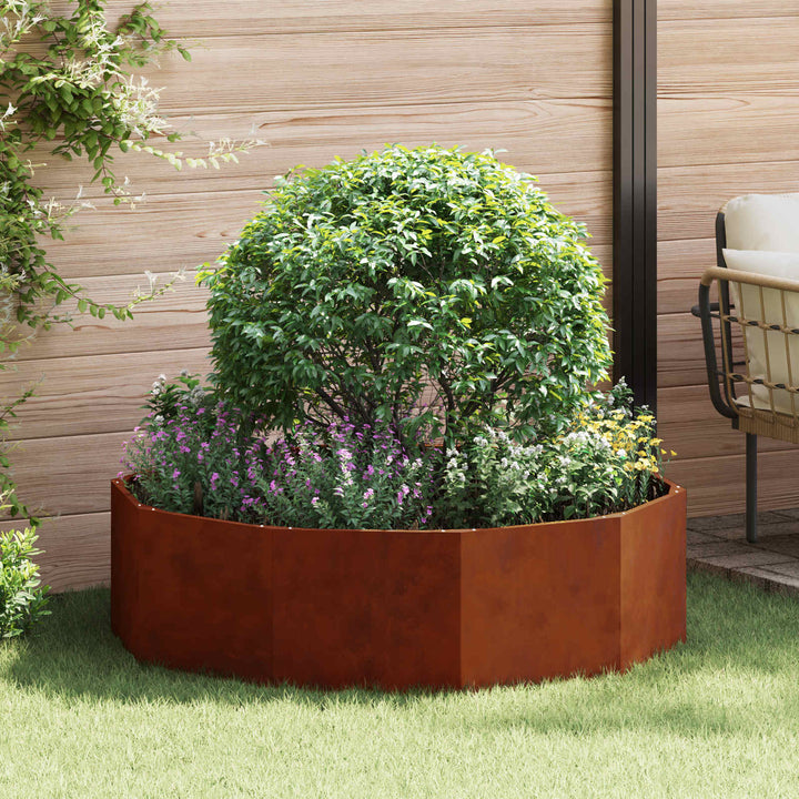 Plantekasse Rusten 120 x 120 x 35 cm Cortenstål