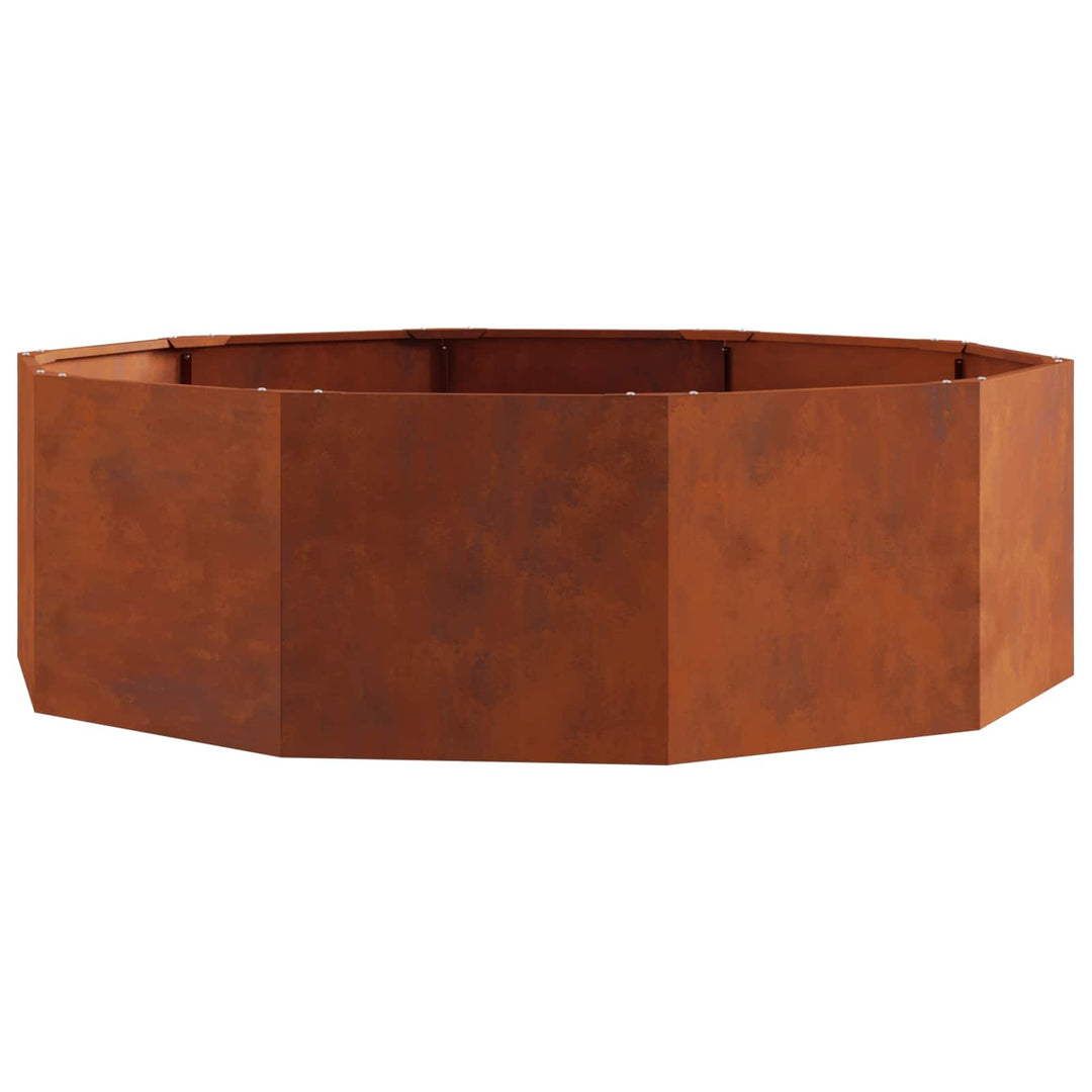 Plantekasse Rusten 120 x 120 x 35 cm Cortenstål