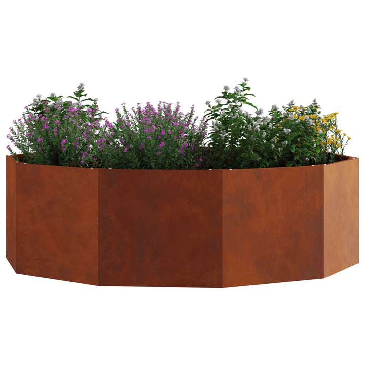 Plantekasse Rusten 120 x 120 x 35 cm Cortenstål