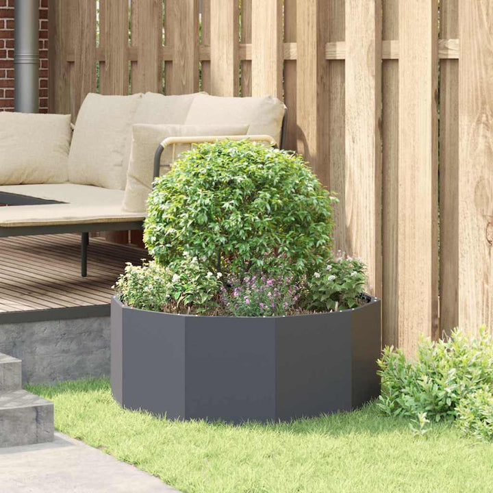 Plantekasse Antracit 90 x 90 x 35 cm Stål
