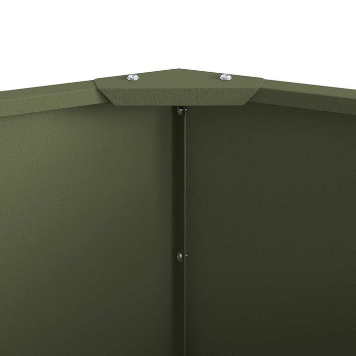 Plantekasse Oliven grøn 90 x 90 x 35 cm Stål