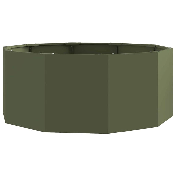 Plantekasse Oliven grøn 90 x 90 x 35 cm Stål