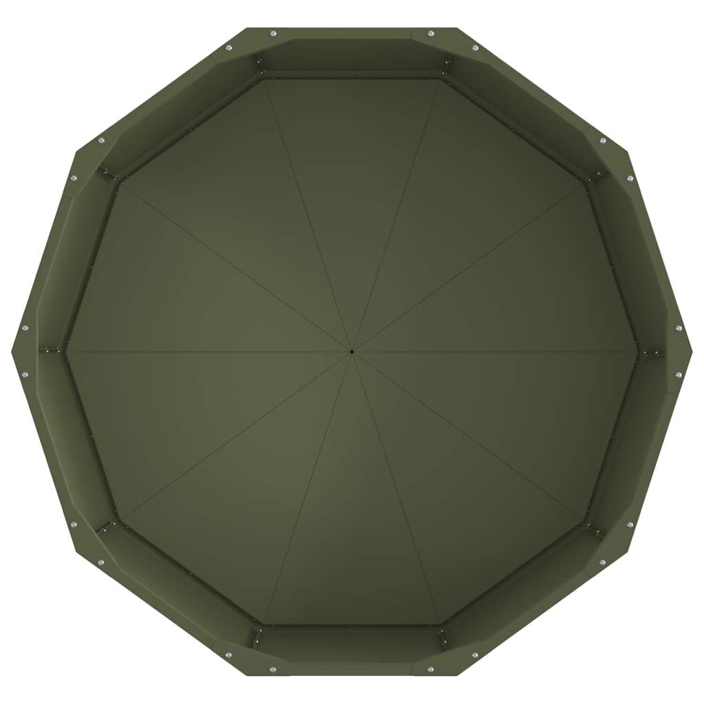 Plantekasse Oliven grøn 90 x 90 x 35 cm Stål