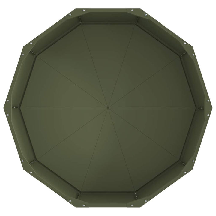 Plantekasse Oliven grøn 90 x 90 x 35 cm Stål