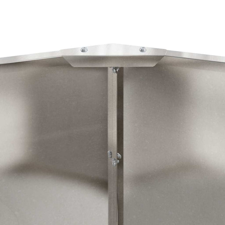 Plantekasse Sølv 90 x 90 x 35 cm Rustfrit stål
