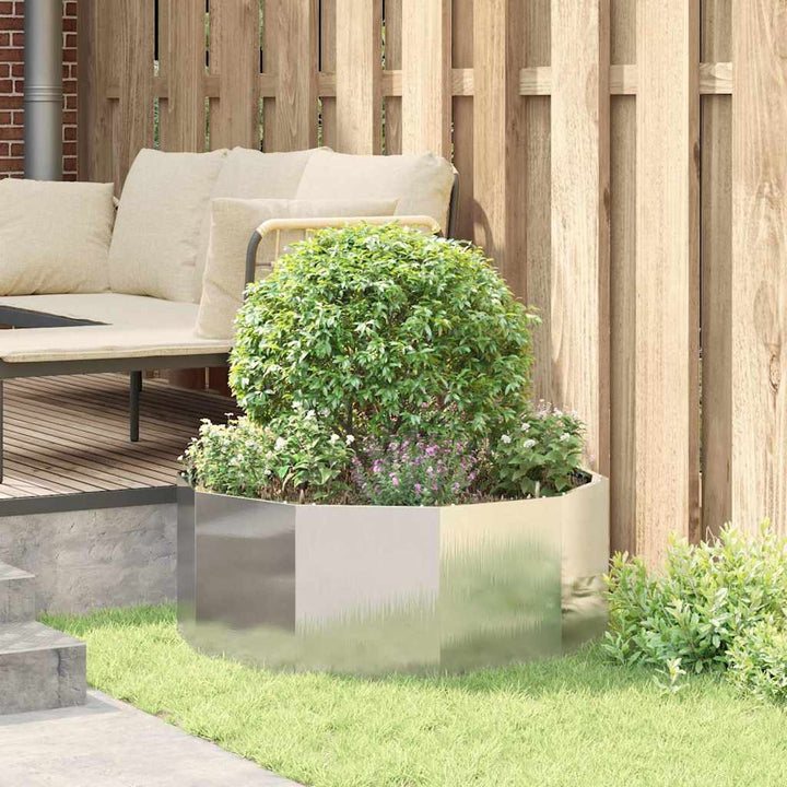 Plantekasse Sølv 90 x 90 x 35 cm Rustfrit stål