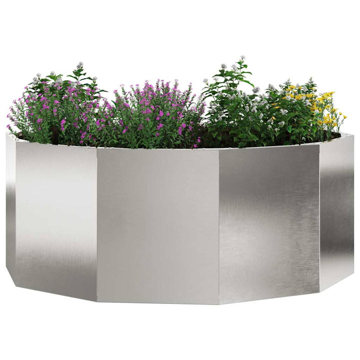 Plantekasse Sølv 90 x 90 x 35 cm Rustfrit stål