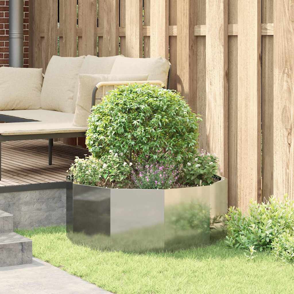 Plantekasse Sølv 90 x 90 x 35 cm Galvaniseret stål