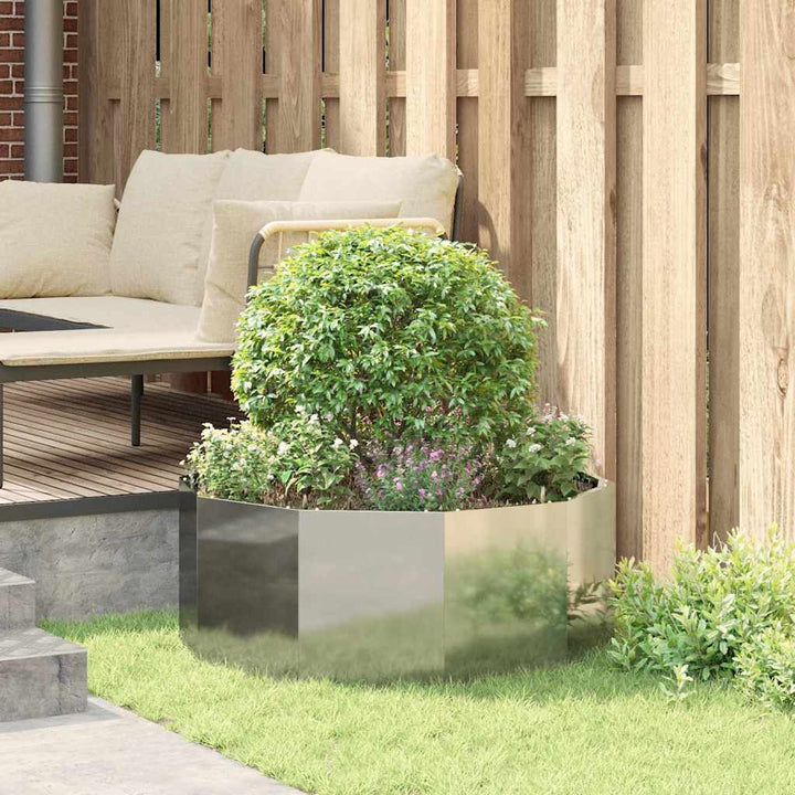 Plantekasse Sølv 90 x 90 x 35 cm Galvaniseret stål