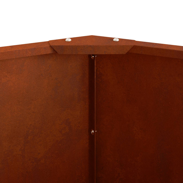 Plantekasse Rusten 90 x 90 x 35 cm Cortenstål