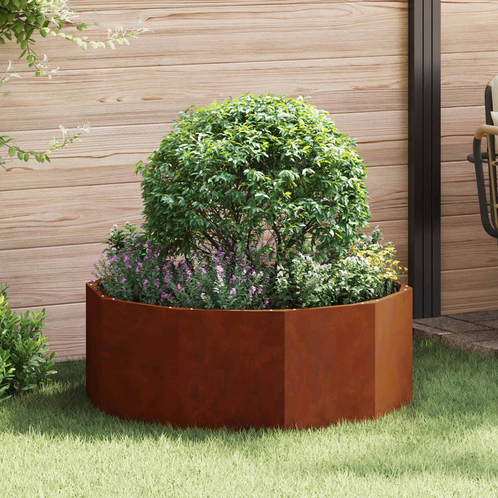 Plantekasse Rusten 90 x 90 x 35 cm Cortenstål