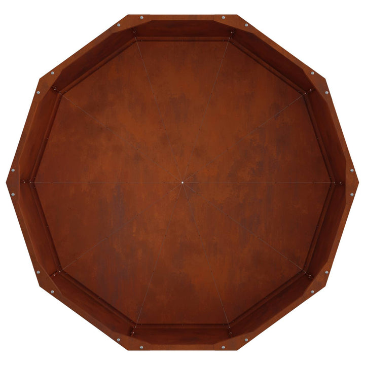 Plantekasse Rusten 90 x 90 x 35 cm Cortenstål