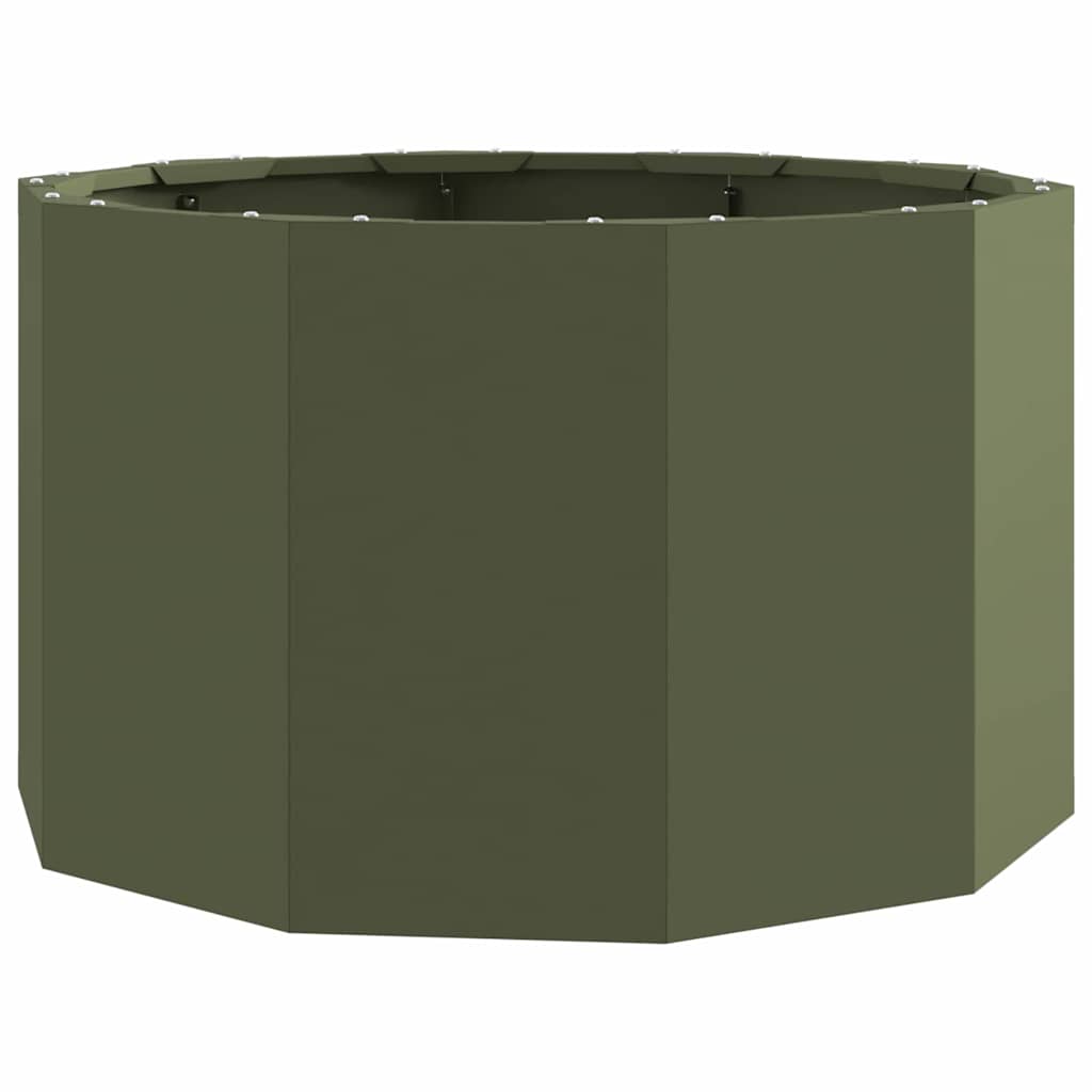 Plantekasse Oliven grøn 60 x 60 x 35 cm Stål