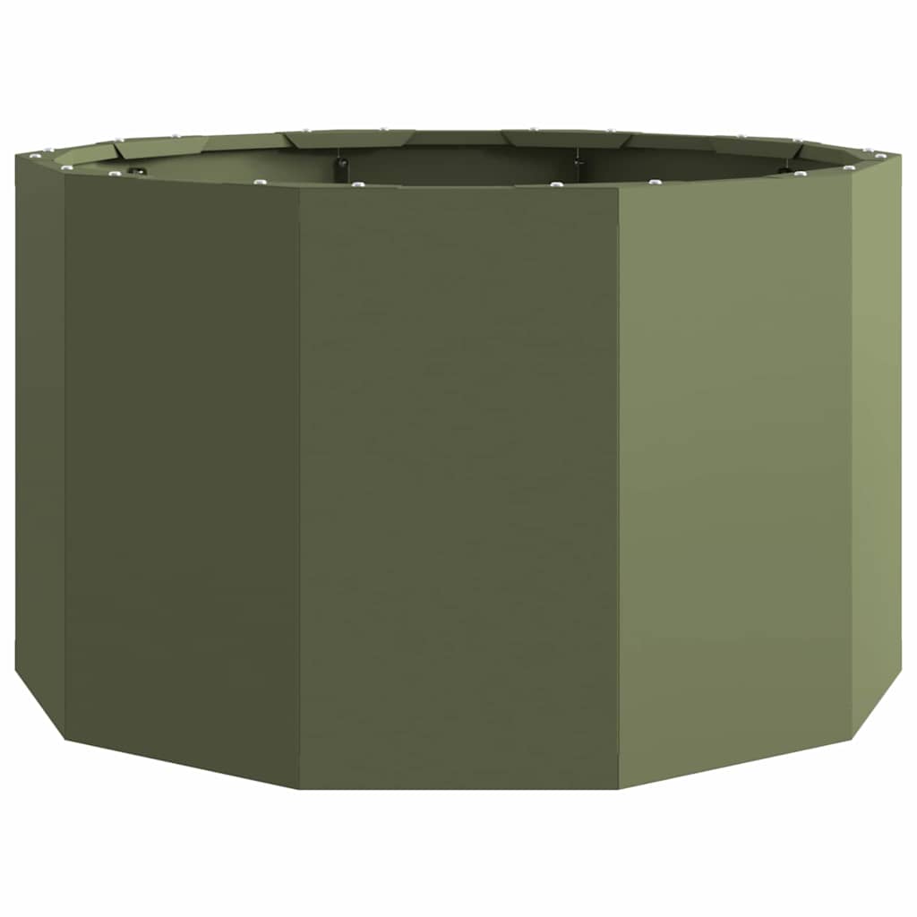 Plantekasse Oliven grøn 60 x 60 x 35 cm Stål