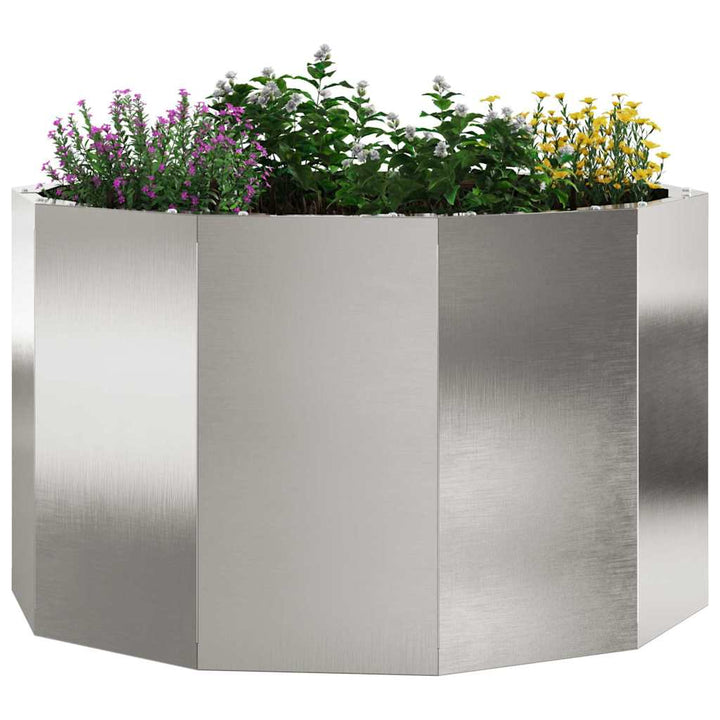 Plantekasse Sølv 60 x 60 x 35 cm Rustfrit stål