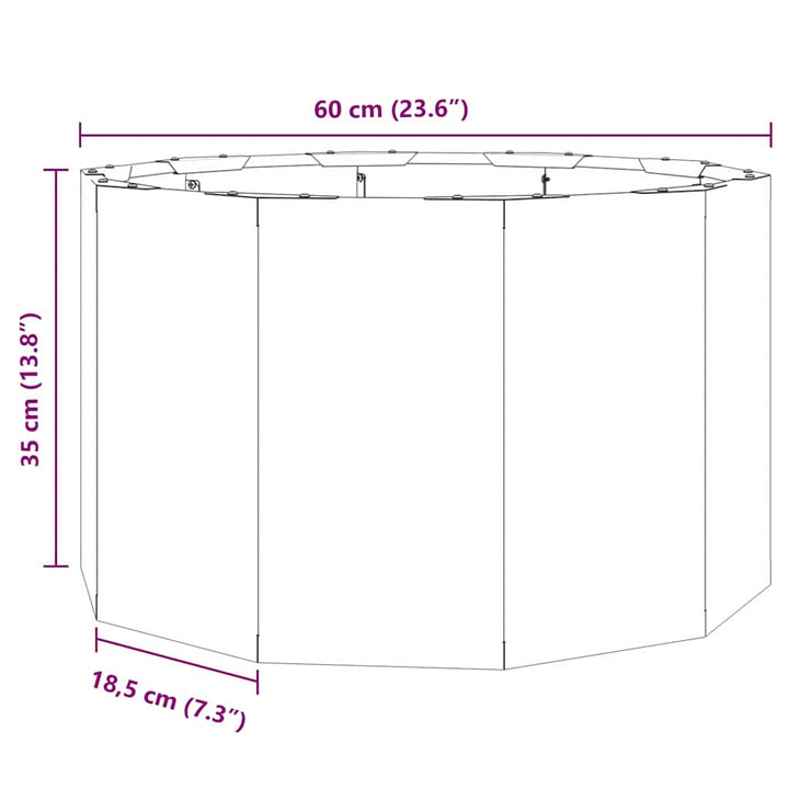 Plantekasse Sølv 60 x 60 x 35 cm Rustfrit stål