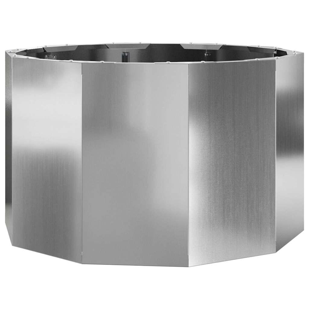 Plantekasse Sølv 60 x 60 x 35 cm Galvaniseret stål