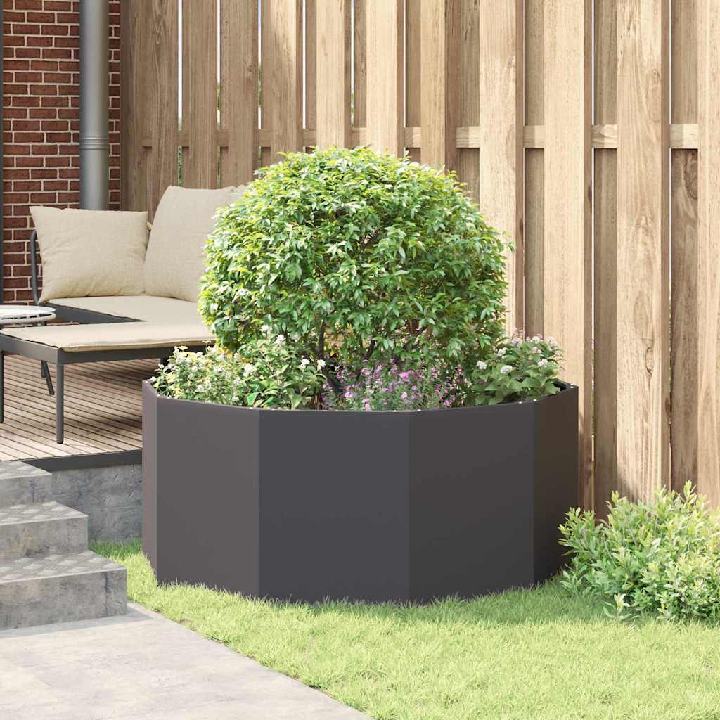 Plantekasse Sort 120 x 120 x 50 cm Stål