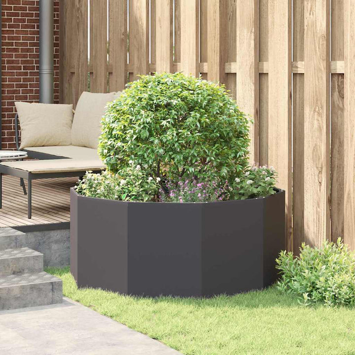 Plantekasse Sort 120 x 120 x 50 cm Stål