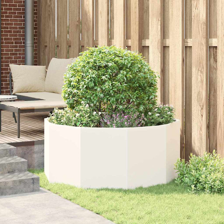 Plantekasse Hvid 120 x 120 x 50 cm Stål