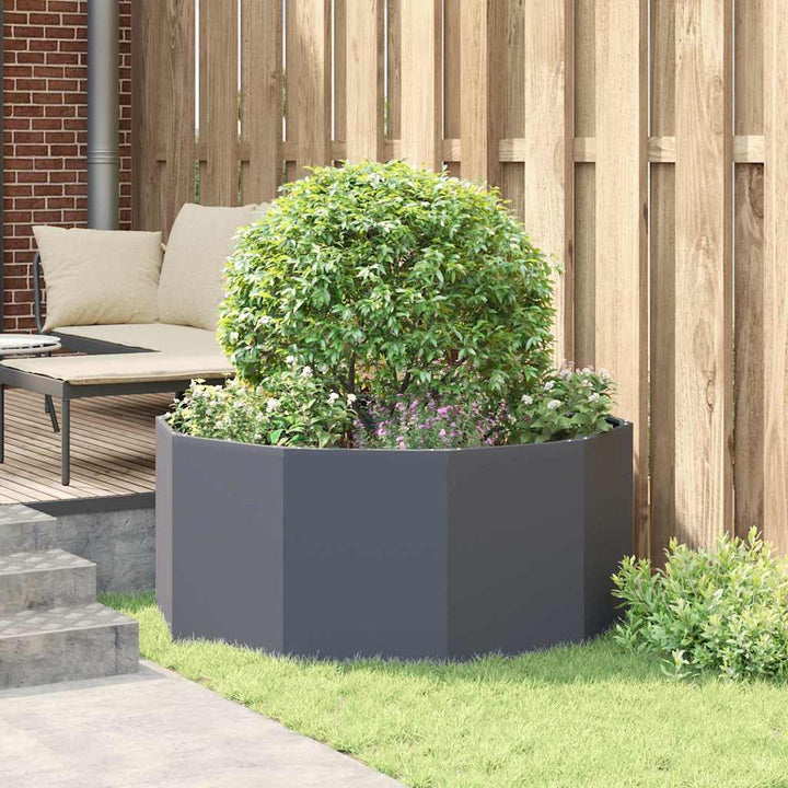 Plantekasse Antracit 120 x 120 x 50 cm Stål