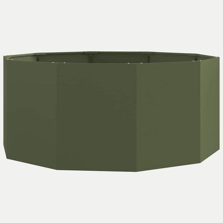 Plantekasse Oliven grøn 120 x 120 x 50 cm Stål