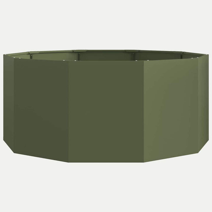 Plantekasse Oliven grøn 120 x 120 x 50 cm Stål