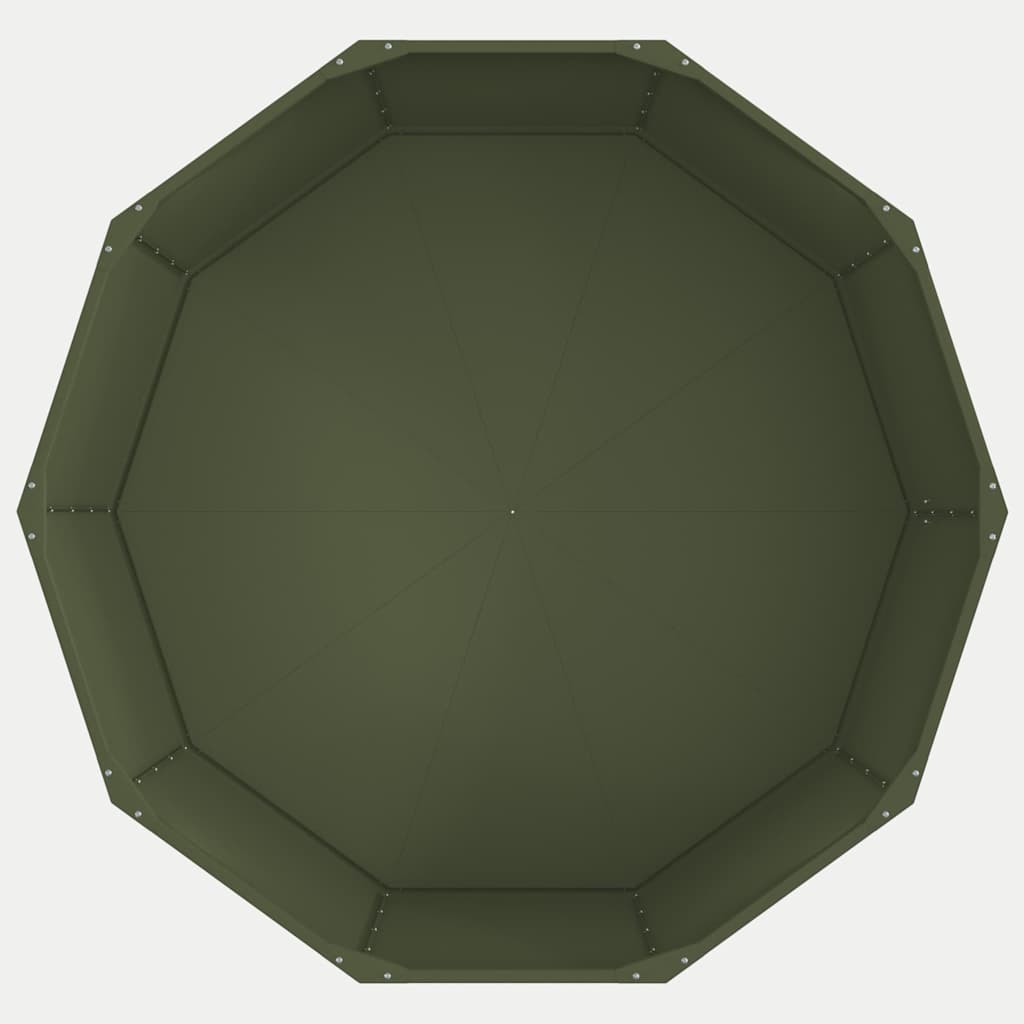 Plantekasse Oliven grøn 120 x 120 x 50 cm Stål