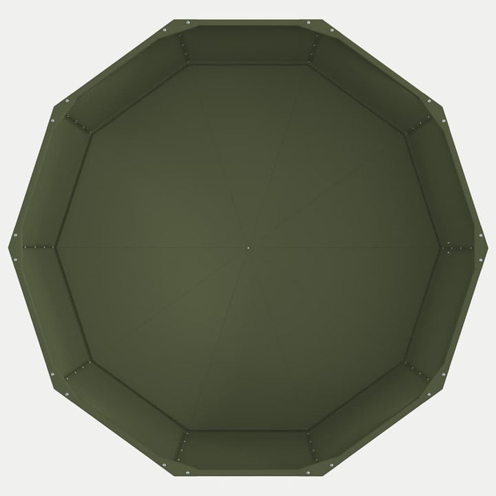 Plantekasse Oliven grøn 120 x 120 x 50 cm Stål