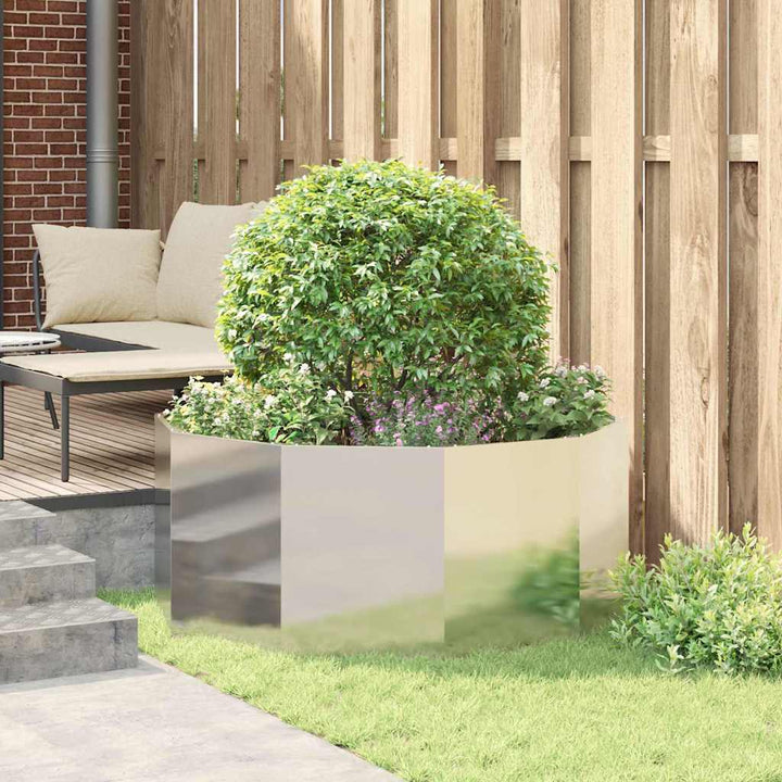 Plantekasse Sølv 120 x 120 x 50 cm Rustfrit stål