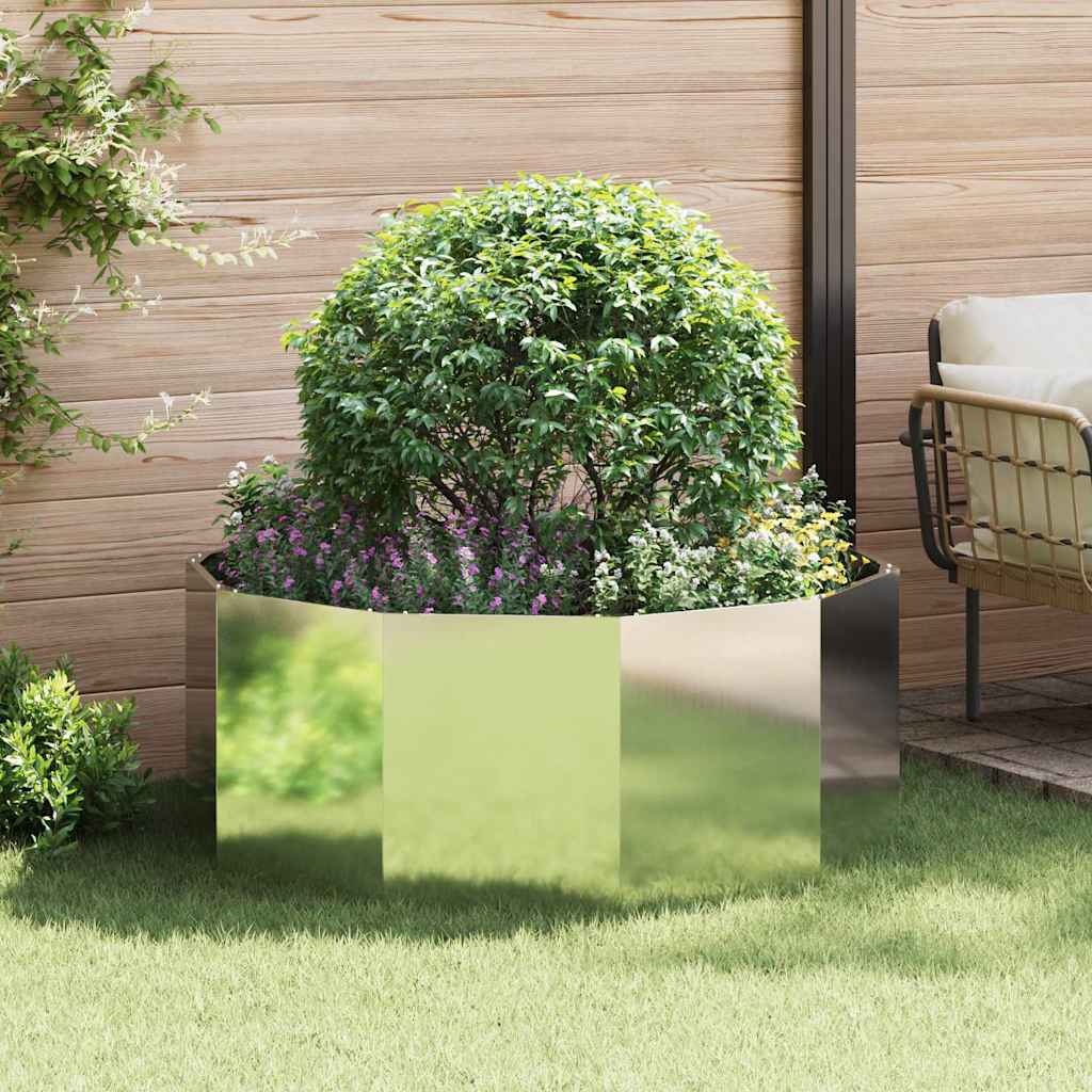 Plantekasse Sølv 120 x 120 x 50 cm Galvaniseret stål