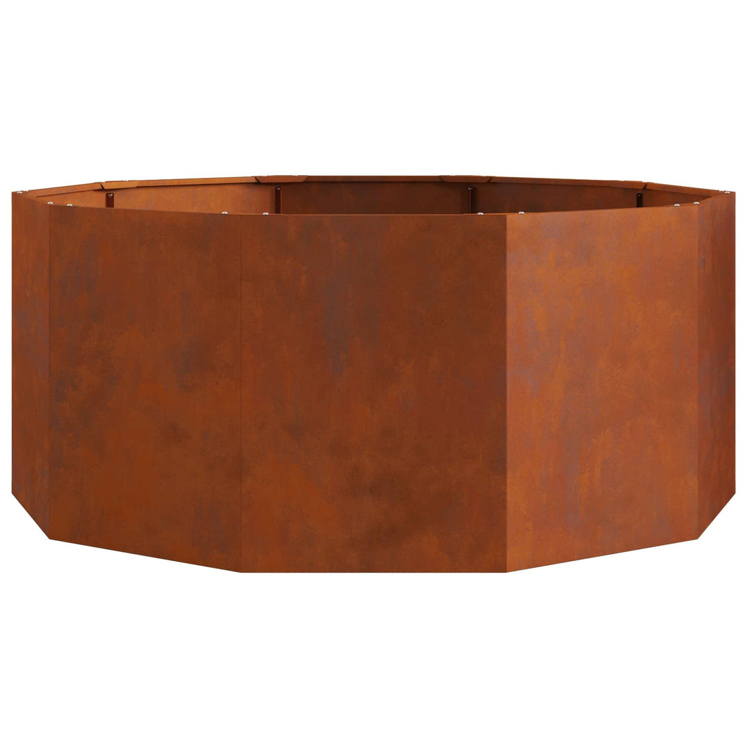 Plantekasse Rusten 120 x 120 x 50 cm Cortenstål