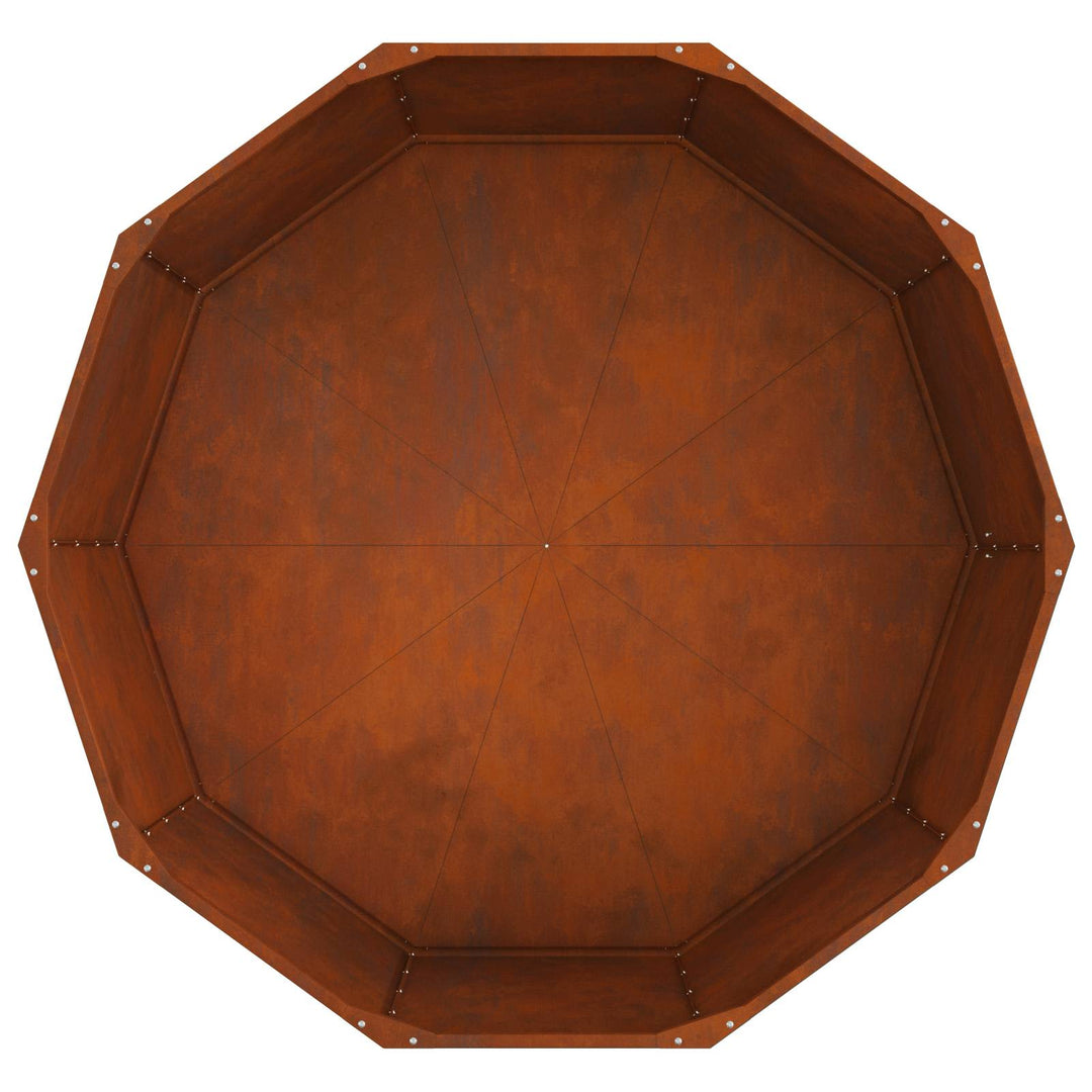 Plantekasse Rusten 120 x 120 x 50 cm Cortenstål