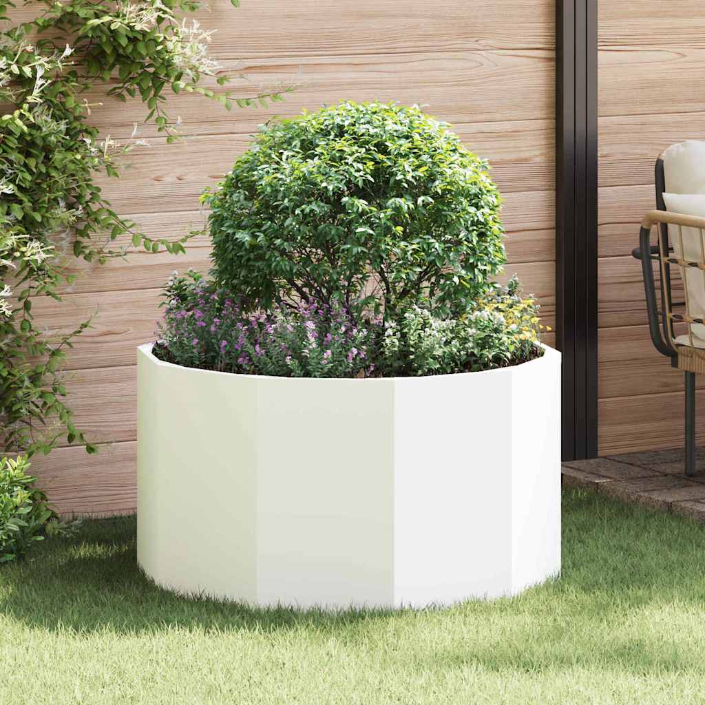 Plantekasse Hvid 90 x 90 x 50 cm Stål