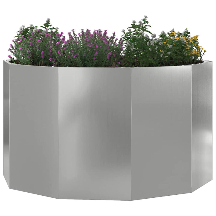 Plantekasse Sølv 90 x 90 x 50 cm Galvaniseret stål