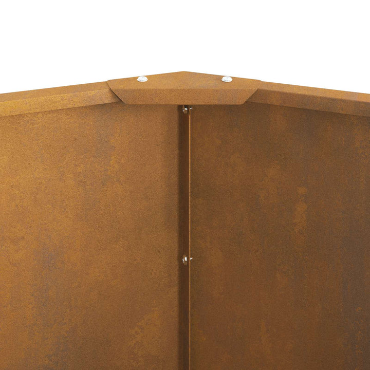 Plantekasse Rusten 90 x 90 x 50 cm Cortenstål