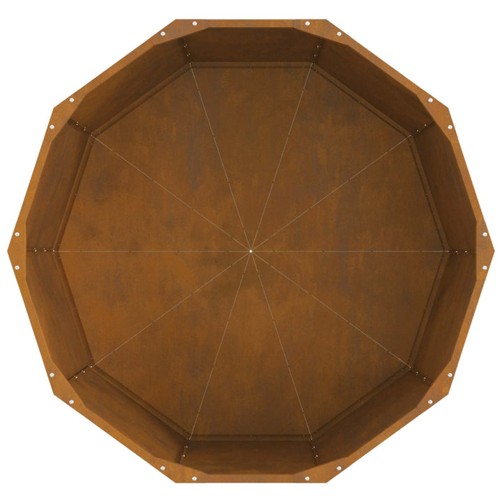 Plantekasse Rusten 90 x 90 x 50 cm Cortenstål
