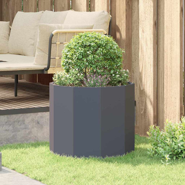 Plantekasse Antracit 60 x 60 x 50 cm Stål