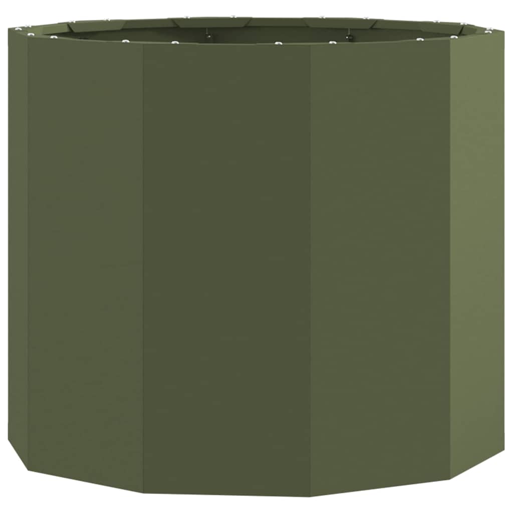 Plantekasse Oliven grøn 60 x 60 x 50 cm Stål