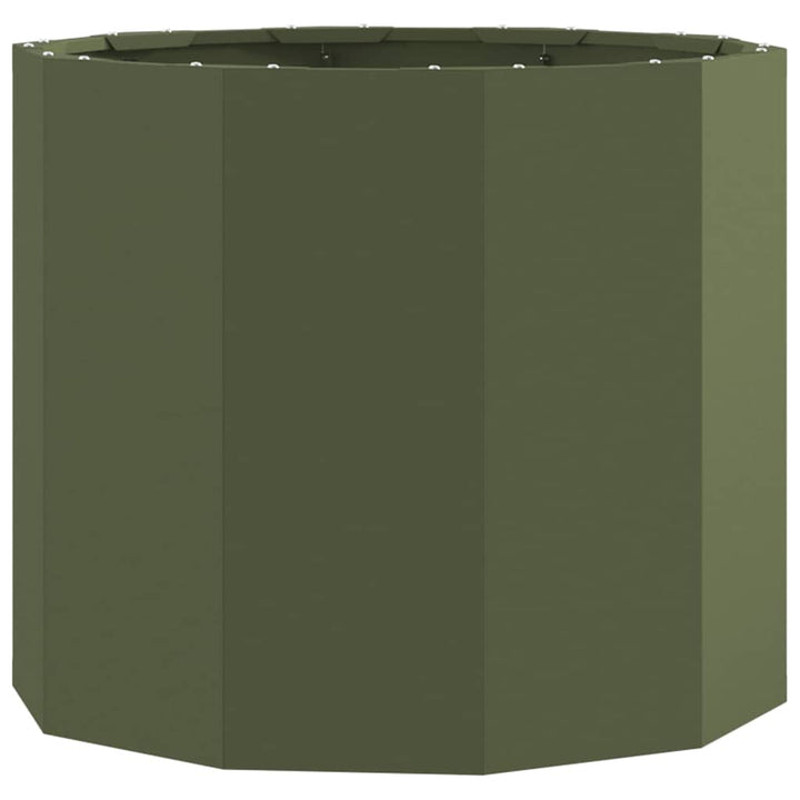 Plantekasse Oliven grøn 60 x 60 x 50 cm Stål