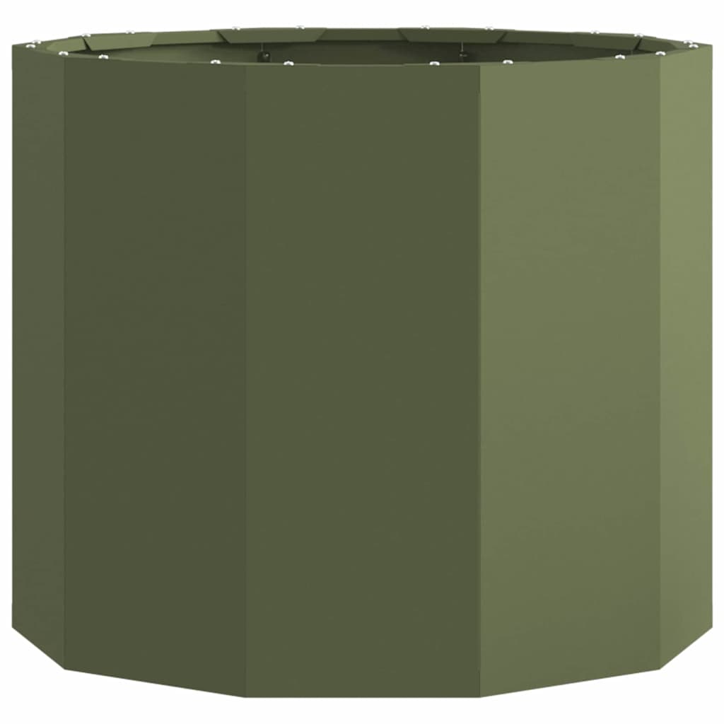 Plantekasse Oliven grøn 60 x 60 x 50 cm Stål