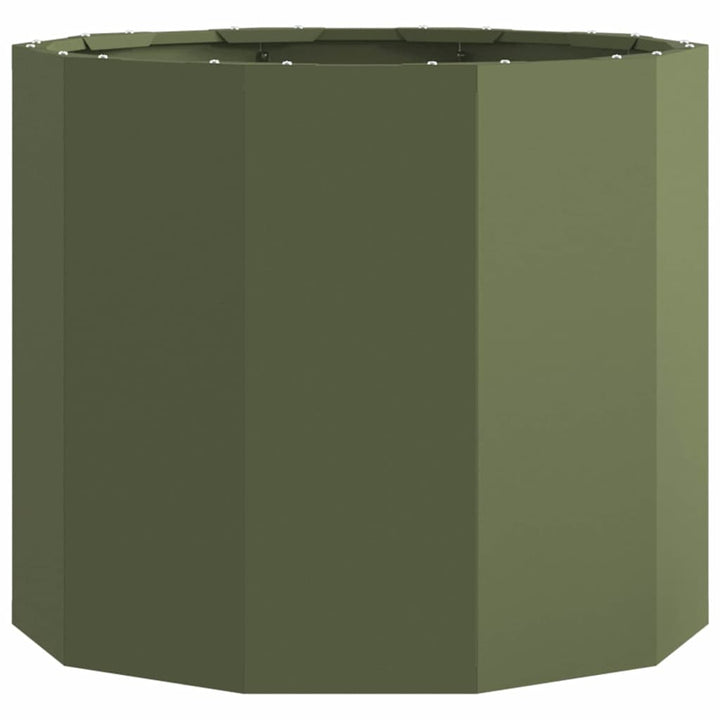 Plantekasse Oliven grøn 60 x 60 x 50 cm Stål