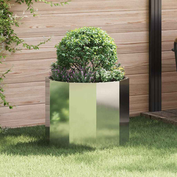 Plantekasse Sølv 60 x 60 x 50 cm Galvaniseret stål